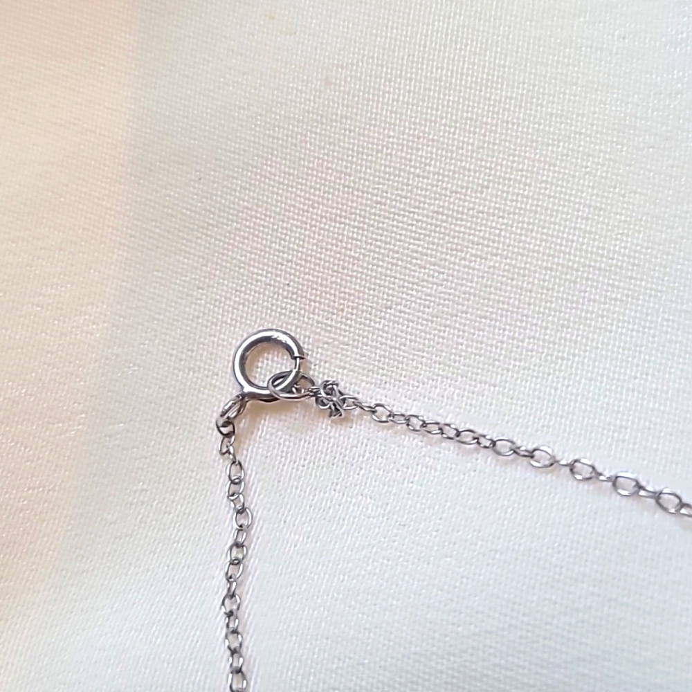 925 CZ accented necklace - Picture 3 of 4